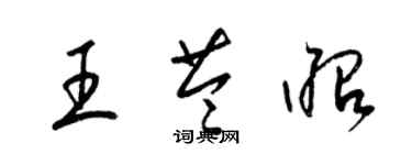 梁锦英王苓昭草书个性签名怎么写