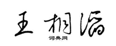 梁锦英王桐滔草书个性签名怎么写