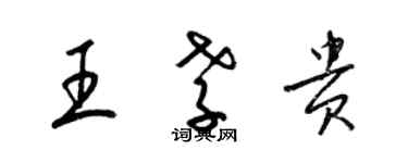 梁锦英王孝贵草书个性签名怎么写