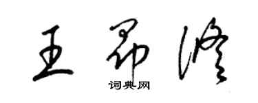 梁锦英王昂修草书个性签名怎么写