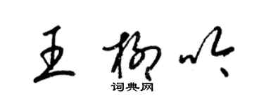 梁锦英王柳吟草书个性签名怎么写