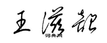 梁锦英王滋韶草书个性签名怎么写