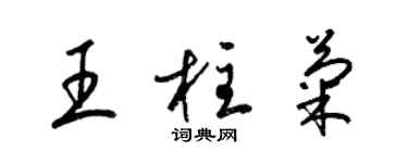 梁锦英王柱菊草书个性签名怎么写