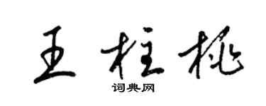 梁锦英王柱桃草书个性签名怎么写