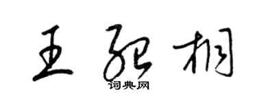 梁锦英王绍桐草书个性签名怎么写