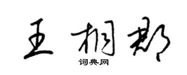 梁锦英王桐郡草书个性签名怎么写