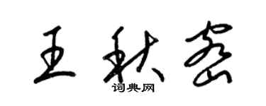梁锦英王秋密草书个性签名怎么写