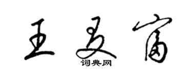 梁锦英王友富草书个性签名怎么写