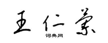 梁锦英王仁兰草书个性签名怎么写