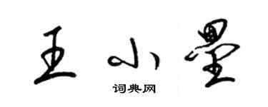 梁锦英王小垒草书个性签名怎么写