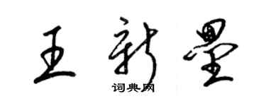 梁锦英王新垒草书个性签名怎么写