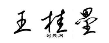 梁锦英王桂垒草书个性签名怎么写