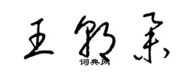 梁锦英王朝举草书个性签名怎么写