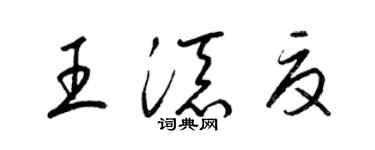 梁锦英王添夏草书个性签名怎么写