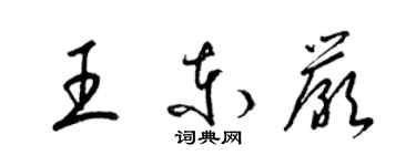 梁锦英王东严草书个性签名怎么写