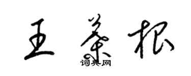 梁锦英王叶根草书个性签名怎么写