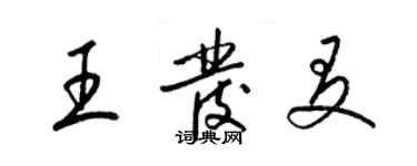 梁锦英王发友草书个性签名怎么写