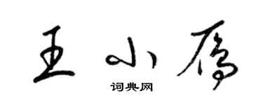 梁锦英王小雁草书个性签名怎么写