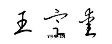 梁锦英王定爱草书个性签名怎么写