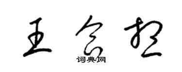 梁锦英王合想草书个性签名怎么写