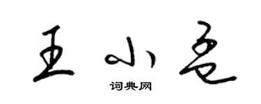 梁锦英王小孟草书个性签名怎么写