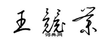 梁锦英王竞业草书个性签名怎么写