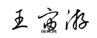 梁锦英王宙游草书个性签名怎么写