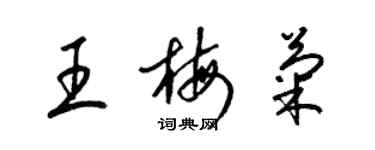 梁锦英王梅菊草书个性签名怎么写