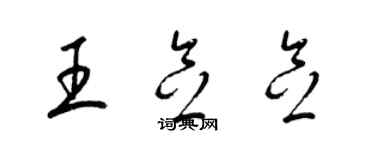 梁锦英王念念草书个性签名怎么写