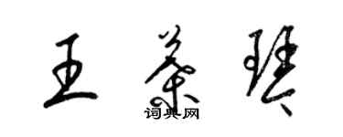梁锦英王叶琴草书个性签名怎么写