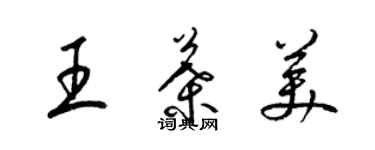 梁锦英王叶美草书个性签名怎么写