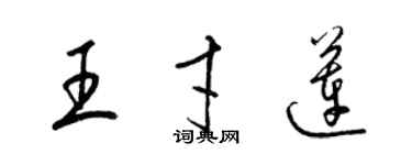 梁锦英王才莲草书个性签名怎么写