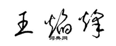 梁锦英王焰烽草书个性签名怎么写