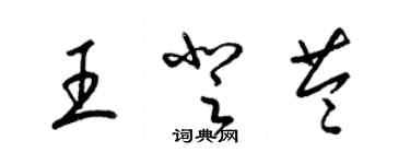梁锦英王登苓草书个性签名怎么写