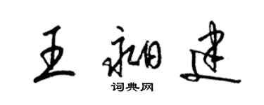 梁锦英王昶建草书个性签名怎么写
