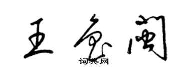 梁锦英王鲁闽草书个性签名怎么写