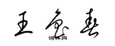 梁锦英王鲁春草书个性签名怎么写