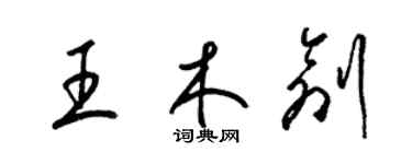 梁锦英王木创草书个性签名怎么写