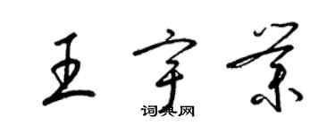 梁锦英王宇业草书个性签名怎么写