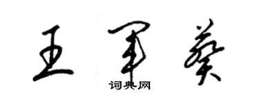 梁锦英王军葵草书个性签名怎么写