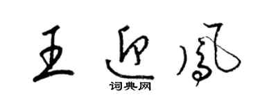 梁锦英王迎凤草书个性签名怎么写