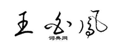 梁锦英王白凤草书个性签名怎么写