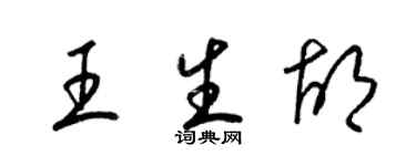 梁锦英王生胡草书个性签名怎么写