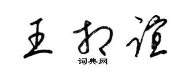 梁锦英王相谊草书个性签名怎么写