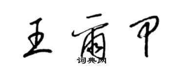 梁锦英王尔甲草书个性签名怎么写