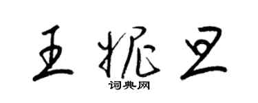 梁锦英王妮旦草书个性签名怎么写
