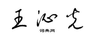 梁锦英王沁光草书个性签名怎么写
