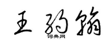 梁锦英王约翰草书个性签名怎么写