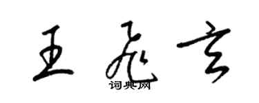 梁锦英王飞玄草书个性签名怎么写