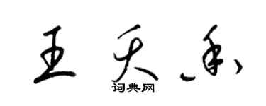 梁锦英王夭香草书个性签名怎么写